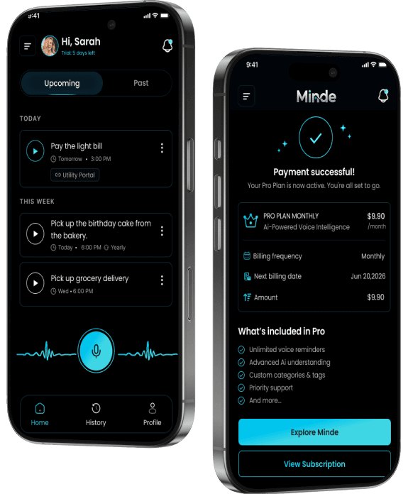 LIFE INTERRUPTS THE CONNECTION WITH OURSELVES. App Screens
